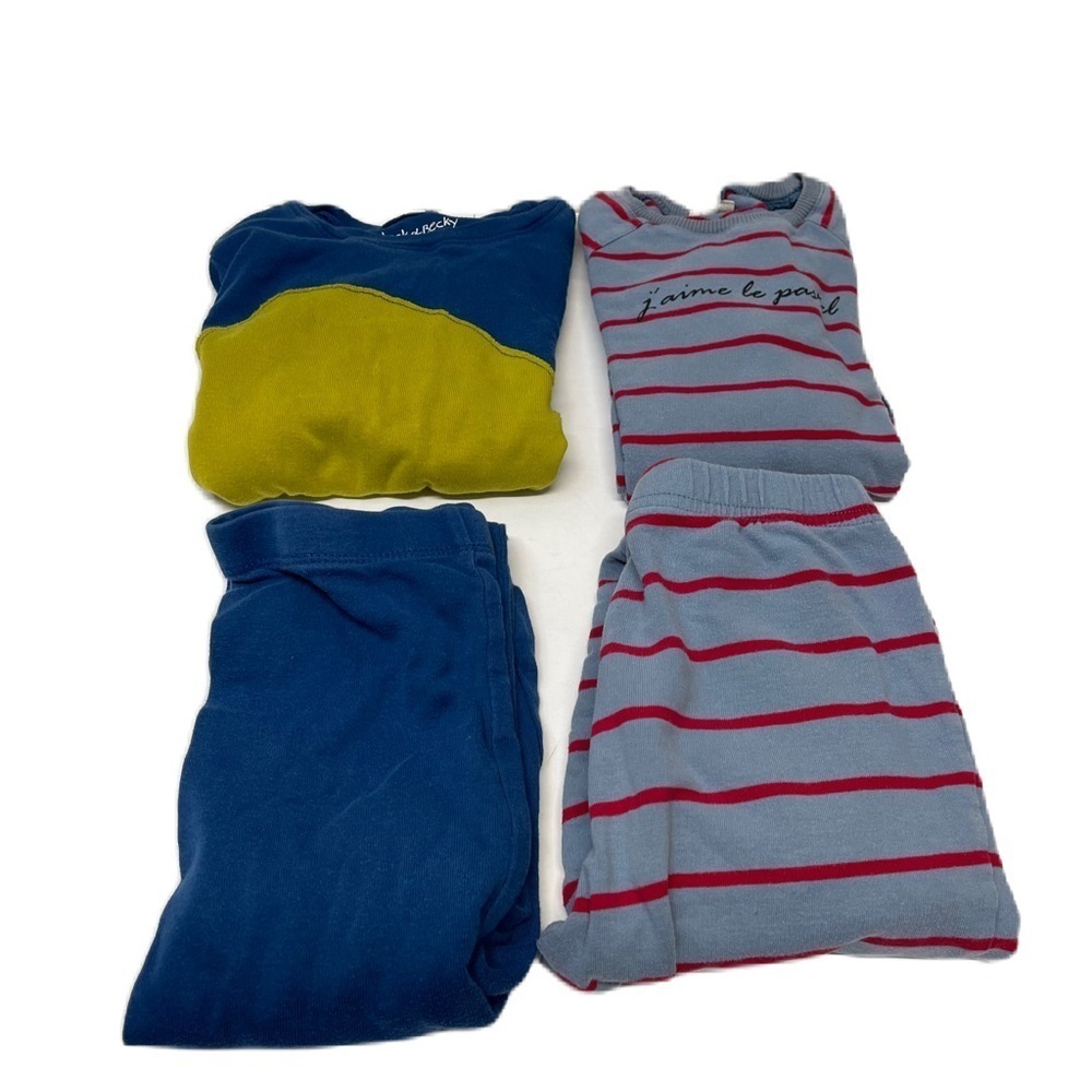 Boys pajama sz 5/6 bundle Pastel striped,  Jack & Becky two tone blue green red